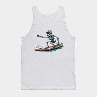 Surfing Skeleton Tank Top